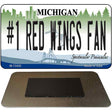 Number 1 Red Wings Fan Novelty Metal Magnet M-13420