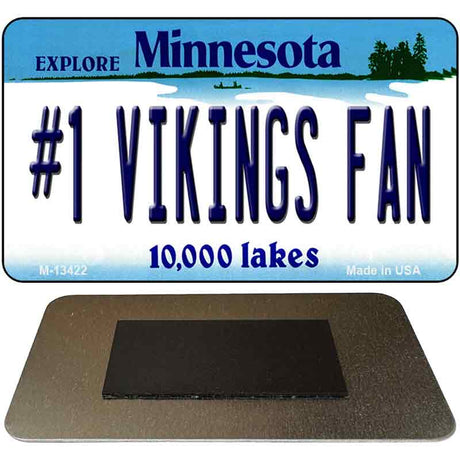 Number 1 Vikings Fan Novelty Metal Magnet M-13422