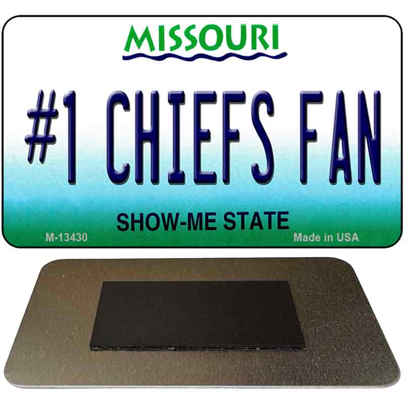 Number 1 Chiefs Fan Novelty Metal Magnet M-13430