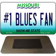 Number 1 Blues Fan Novelty Metal Magnet M-13436