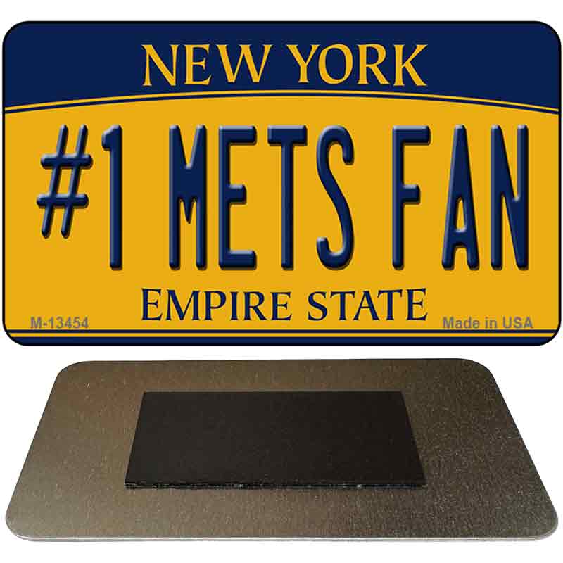 Number 1 Mets Fan Novelty Metal Magnet M-13454