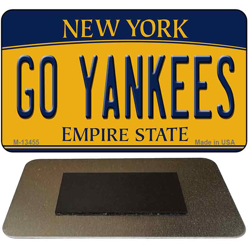 Go Yankees Novelty Metal Magnet M-13455