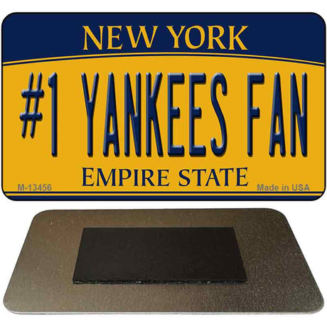 Number 1 Yankees Fan Novelty Metal Magnet M-13456