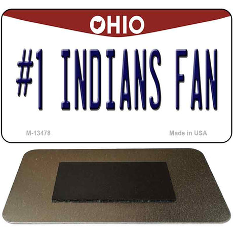 Number 1 Indians Fan Novelty Metal Magnet M-13478