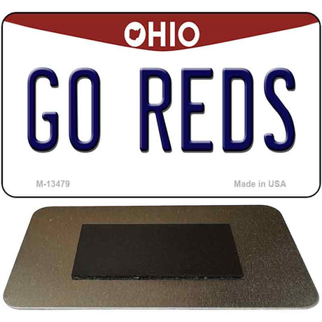 Go Reds Novelty Metal Magnet M-13479