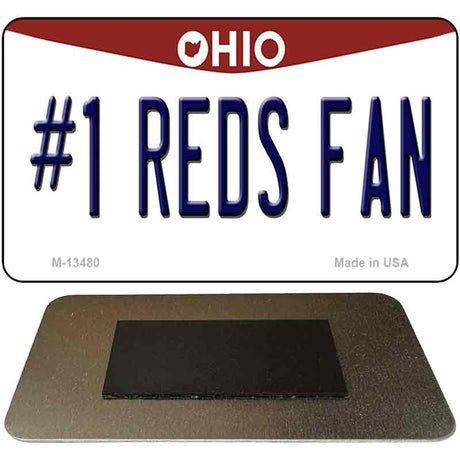 Number 1 Reds Fan Novelty Metal Magnet M-13480