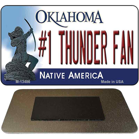 Number 1 Thunder Fan Novelty Metal Magnet M-13486