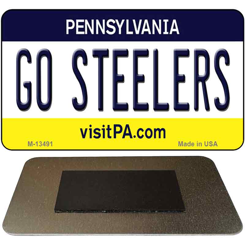 Go Steelers Novelty Metal Magnet M-13491