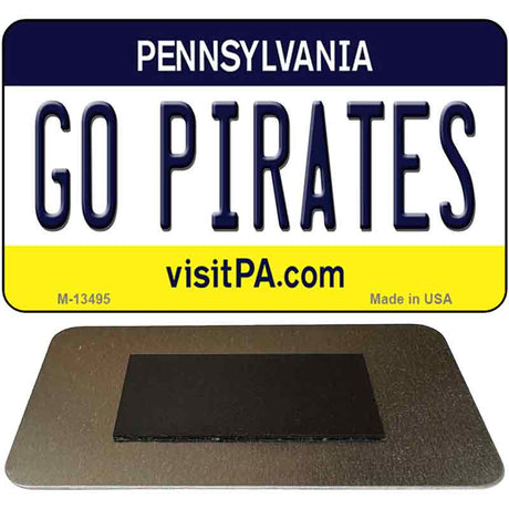 Go Pirates Novelty Metal Magnet M-13495