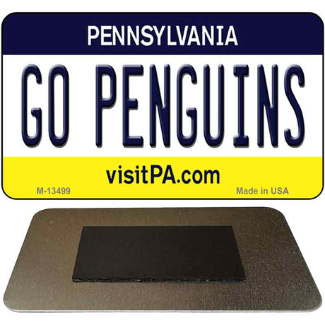 Go Penguins Novelty Metal Magnet M-13499