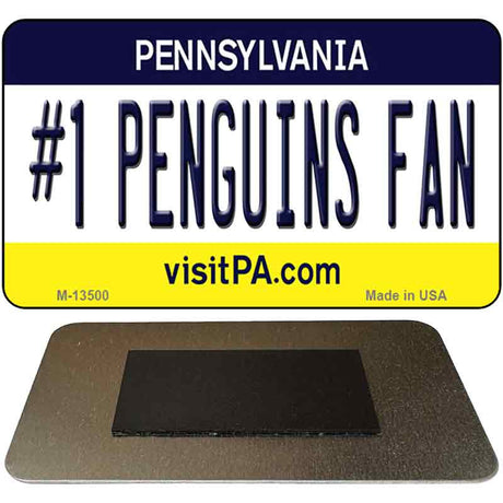 Number 1 Penguins Fan Novelty Metal Magnet M-13500