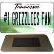 Number 1 Grizzlies Fan Novelty Metal Magnet M-13506