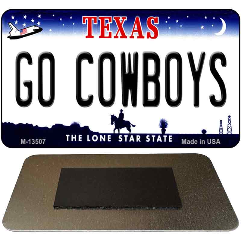 Go Cowboys Novelty Metal Magnet M-13507