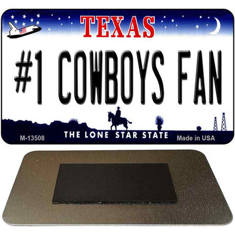 Number 1 Cowboys Fan Novelty Metal Magnet M-13508