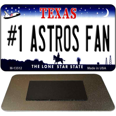 Number 1 Astros Fan Novelty Metal Magnet M-13512