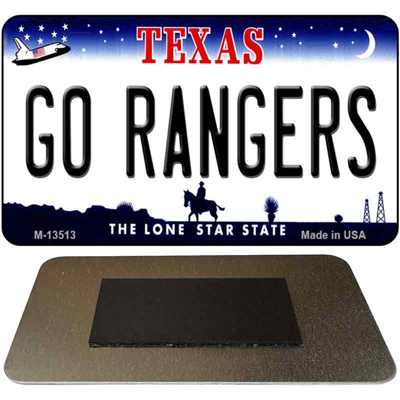 Go Rangers Novelty Metal Magnet M-13513