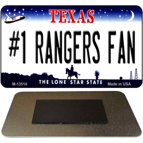 Number 1 Rangers Fan Novelty Metal Magnet M-13514