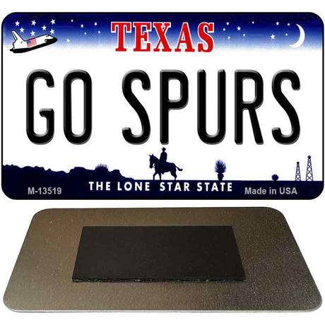 Go Spurs Novelty Metal Magnet M-13519