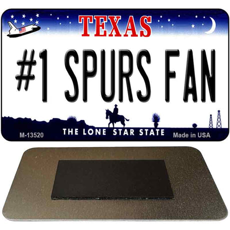 Number 1 Spurs Fan Novelty Metal Magnet M-13520