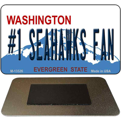 Number 1 Seahawks Fan Novelty Metal Magnet M-13526