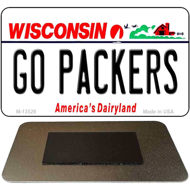 Go Packers Novelty Metal Magnet M-13529