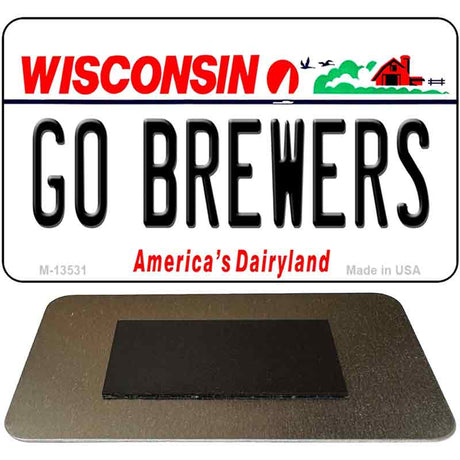 Go Brewers Novelty Metal Magnet M-13531