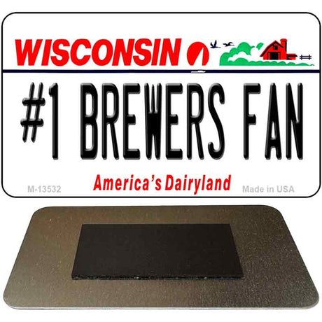 Number 1 Brewers Fan Novelty Metal Magnet M-13532