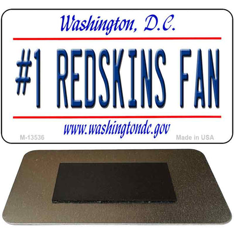 Number 1 Redskins Fan Novelty Metal Magnet M-13536