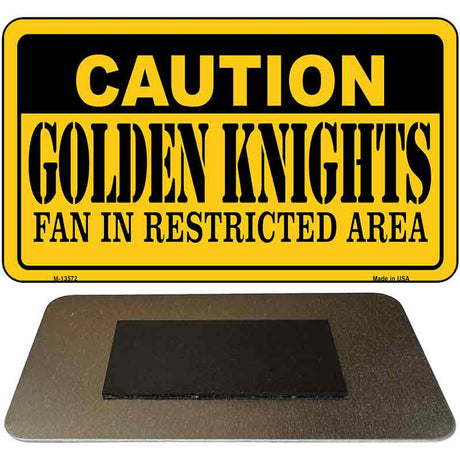 Caution Golden Knights Novelty Metal Magnet M-13572