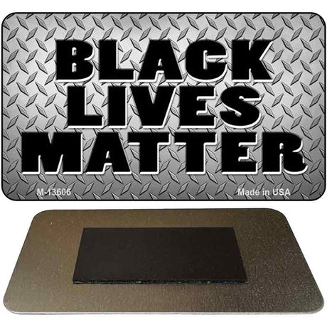 Black Lives Matter Diamond Plate Novelty Metal Magnet M-13606