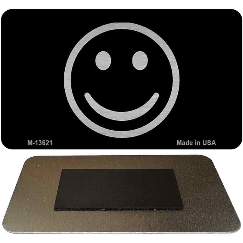 Smiley Black Novelty Metal Magnet M-13621
