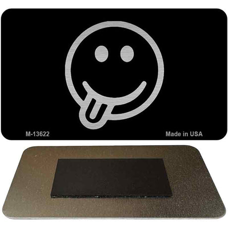 Tongue Out Black Novelty Metal Magnet M-13622