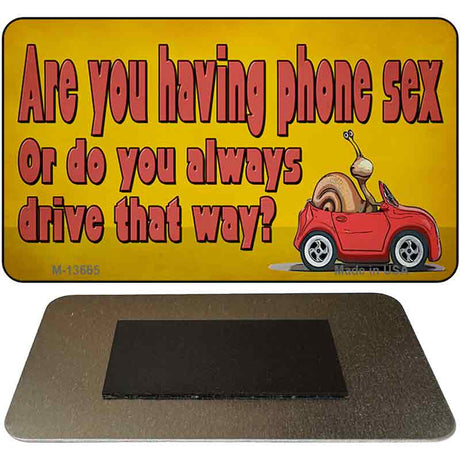 Are You Having Phone Sex Novelty Metal Magnet M-13665