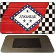 Arkansas Racing Flag Novelty Metal Magnet M-13689