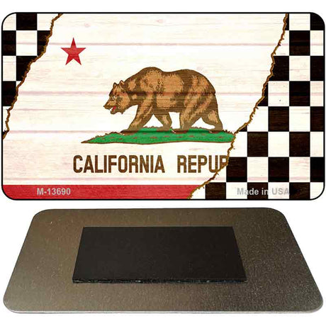 California Racing Flag Novelty Metal Magnet M-13690