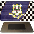 Connecticut Racing Flag Novelty Metal Magnet M-13692