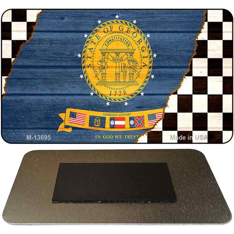 Georgia Racing Flag Novelty Metal Magnet M-13695