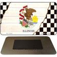 Illinois Racing Flag Novelty Metal Magnet M-13698