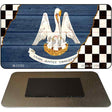 Louisiana Racing Flag Novelty Metal Magnet M-13703