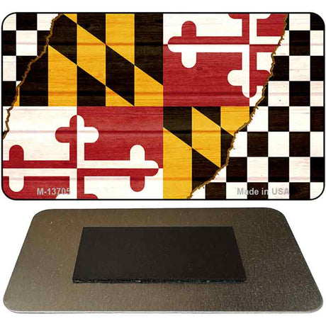 Maryland Racing Flag Novelty Metal Magnet M-13705