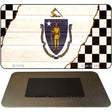 Massachusetts Racing Flag Novelty Metal Magnet M-13706