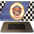 Minnesota Racing Flag Novelty Metal Magnet M-13708