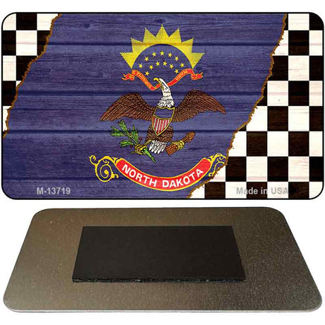 North Dakota Racing Flag Novelty Metal Magnet M-13719