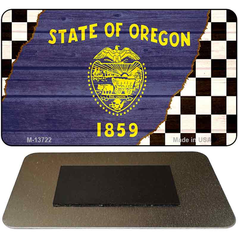 Oregon Racing Flag Novelty Metal Magnet M-13722