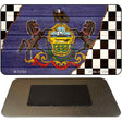 Pennsylvania Racing Flag Novelty Metal Magnet M-13723