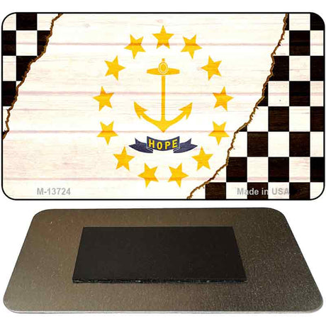 Rhode Island Racing Flag Novelty Metal Magnet M-13724