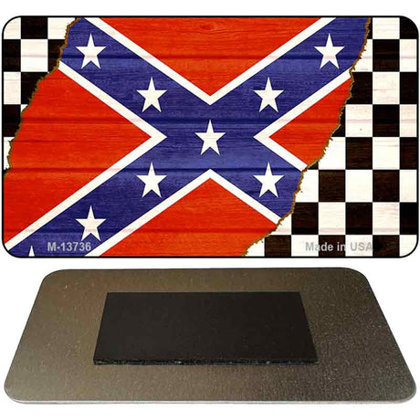 Confederate Racing Flag Novelty Metal Magnet M-13736