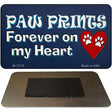 Paw Prints On My Heart Novelty Metal Magnet Tag M-13770