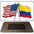 Colombia USA Crossed Flags Novelty Metal Magnet