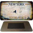 Excelsior New York Blank Rusty Novelty Metal Magnet